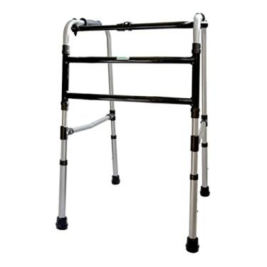 Imagem de Andador Idoso Adulto Obeso 140kg Regulável Articulado Dilepé Prata