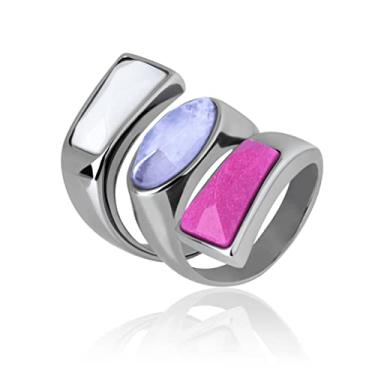 Imagem de Anel Kalanchoe Feldspato Rosa/ Ametista/ Porcelana