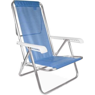 Imagem de Cadeira Reclinável Mor 8 Posições Alumínio mor - Azul