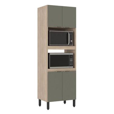 Imagem de Armário Paneleiro Firenze Duplo Forno Avena Menta - Demóbile