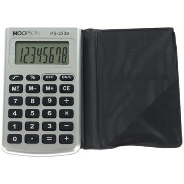 Imagem de Calculadora De Bolso 8Digitos C/Capa Bateria/Solar - Hoopson