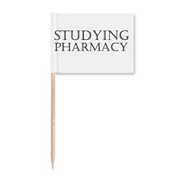 Imagem de Marcador de palito de dente com frases curtas para estudo de farmácia