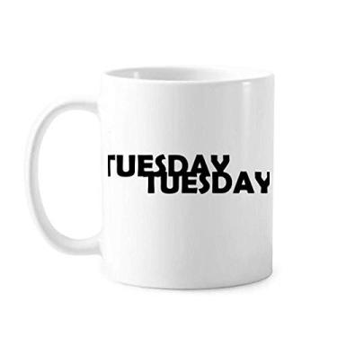 Imagem de Caneca de cerâmica com personagens elegantes Tuesday de cerâmica para café xícara de porcelana