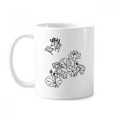 Imagem de Lótus Folha Flor Rio Flor Planta Caneca Cerâmica Cerâmica Café Porcelana Utensílios de Mesa
