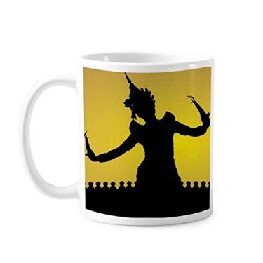 Imagem de Caneca Thailand Shadow Culture Dancer cerâmica cerâmica café porcelana xícara louça
