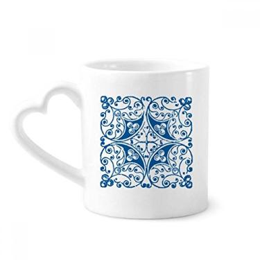 Imagem de Talavera Caneca de ilustração de padrão decorativo café cerâmica copo de coração de vidro
