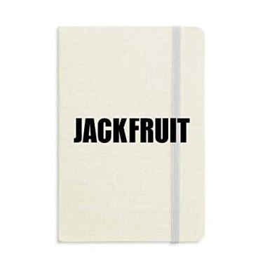 Imagem de Caderno de frutas de jaca com nome de alimentos capa dura diário clássico presente A5