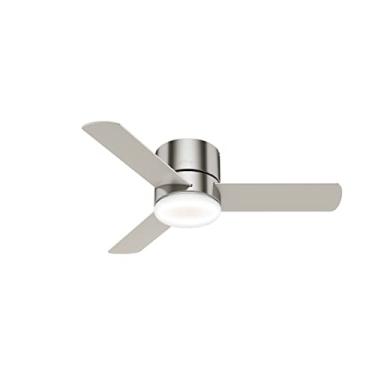 Imagem de Hunter Fan Company Caçador Minimus Fan De Teto De Baixo Perfil Indoor Com Luz LED E Controle Remoto," , Níquel Escovado Acabamento Escovado De Níquel 44