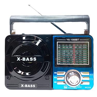 Imagem de CAIXA SOM PORTATIL RETRO RADIO AM-FM LELONG LE-616 - AZUL