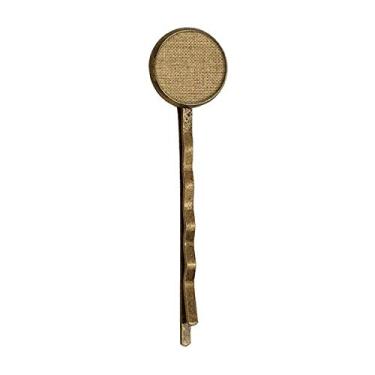 Imagem de Tawny Jornada de linho com estampa de ilustração moderna retrô de cabelo de metal