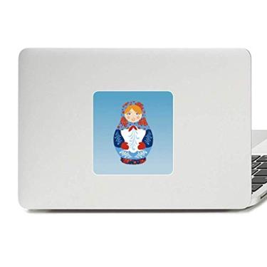 Imagem de Adesivo de vinil com estampa de bonecas russas com símbolo da Rússia para laptop e decoração de PC