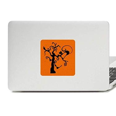 Imagem de Árvore de gato Halloween Hallowmas decalque laranja vinil paster laptop decoração PC