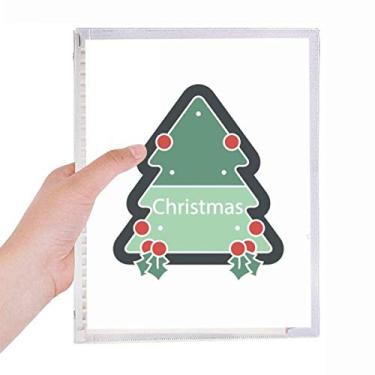 Imagem de Caderno de árvore de Natal com ícone de desenho animado de Natal com folhas soltas e diário recarregável