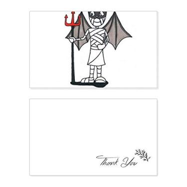 Imagem de Múmia Halloween Diabo Morcego Horus cartão de agradecimento aniversário aniversário saudação casamento agradecimento