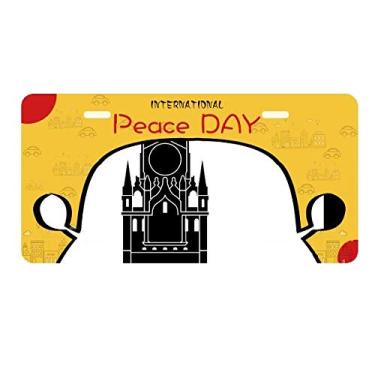 Imagem de DIYthinker Rússia Moscow Kremlin Padrão Contorno Placa Placa Etiqueta Decoração Carro Dia da Paz