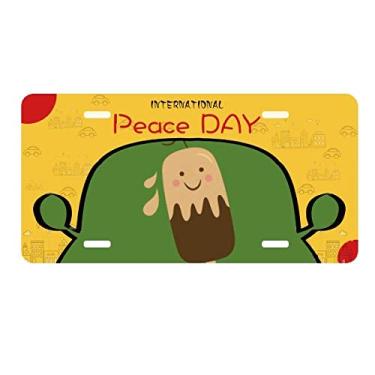 Imagem de DIYthinker Placa de carro com desenho de pássaro chocolate sorvete doce placa etiqueta decoração de carro dia da paz