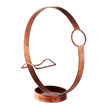 Imagem de Bothyi Suporte para exibição de garrafas de bebidas alcoólicas Suporte para armazenamento de garrafas Suporte para garrafas de vinho Suporte para armário, bronze