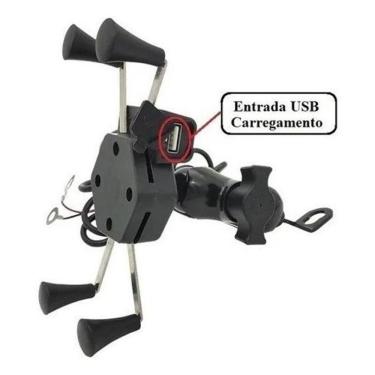 Imagem de Suporte Celular Universal Moto 7 Polegadas C/Carregador Knup