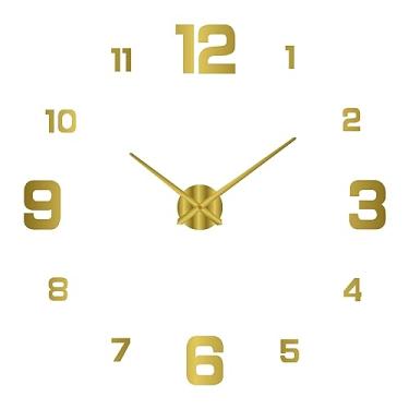 Imagem de Relógio luminoso digital criativo personalidade para casa faça você mesmo relógio de parede sem perfuração decorativo adesivo de parede relógio acrílico relógio de parede preto 80-130cm