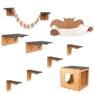 Imagem de Kit Playground Gatos 9 peças com Rede