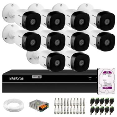 Imagem de Kit 10 Câmeras Intelbras Vhl 1220 B Bullet Hdcvi Full Hd 1080p Visão Noturna 20m Proteção Ip66 + Dvr Intelbras Mhdx 1216 16 Canais + Hd 2tb Purple