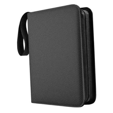 Imagem de Esquirla Coletor de livros de cartões, pasta de álbum, fichário de cartões fotográficos, 9 bolsos para álbum tcg, cartões de beisebol, Preto B