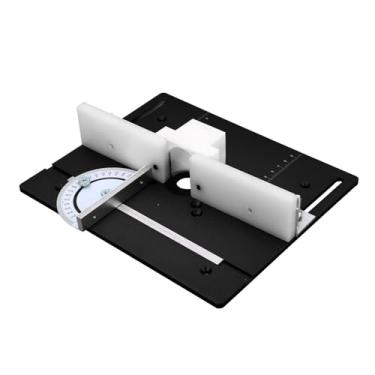 Imagem de Placa de Inserção de Mesa de Roteador de Alumínio, Placa Multifuncional para Carpintaria Com Alta Durabilidade, Fácil de Instalar, Amplas Aplicações (Preto)