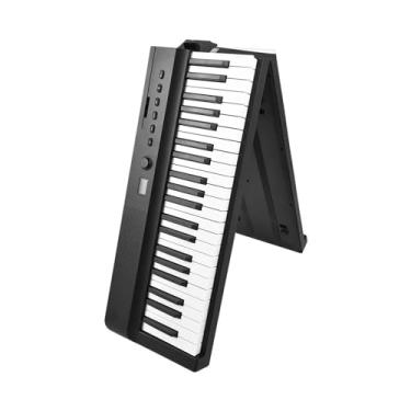 Imagem de teclado eletrônico para iniciantes Piano De Teclado Dobrável, 88 Teclas, Órgão Eletrônico Dobrável, Alto-falantes Estéreo Integrados, Suporte Para 129 Tons