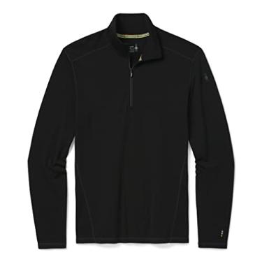 Imagem de Smartwool SW016355001M Masculino Merino 250 Segunda-Pele 1/4 Zíper Preto M
