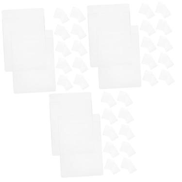 Imagem de Wakauto 75 Peças capa de cartão protetor de cartas estojo transparente Suporte de cartão Protetor de cartão Manga de cartão imprimível jogando cartas capa protetora Grampo PVC