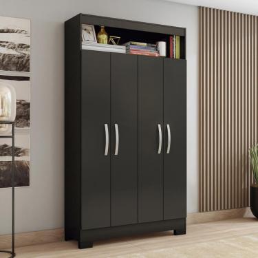 Imagem de Armário Multiuso 4 Portas NT 4040 Notável Móveis - Preto TX