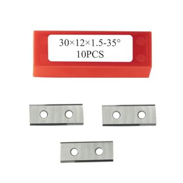 Imagem de YANSYUAN Lâminas de corte de inserções de carboneto de 30 mm, 30 × 12 × 1,5 mm-35°, adequado para plainas/juntas Northtech, plainas de cantek, cabeças de corte helicoidal espiral ou facas de corte,