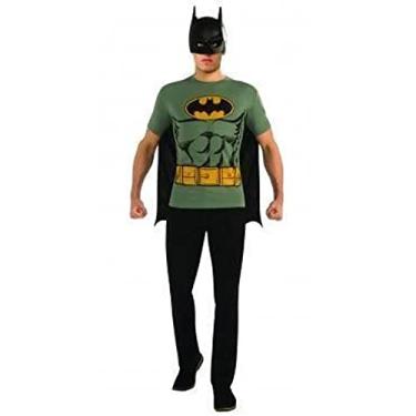 Imagem de Rubie's Camiseta masculina Dc Comics Batman com capa e máscara, Multicolorido, G