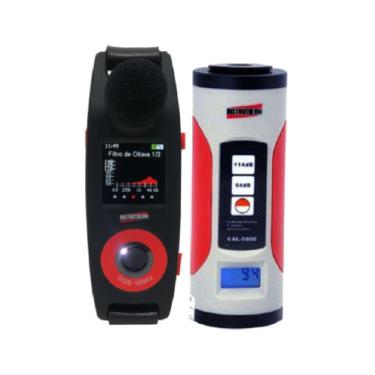 Imagem de Dosímetro Digital Dos-1000x Ruído Filtro Banda Calibrador Acústico Decibelímetro Sonômetro Instrutherm Com Certificado