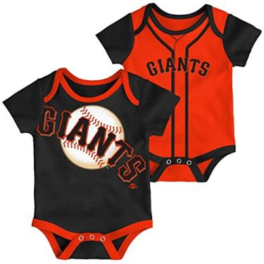 Imagem de Outerstuff MLB recém-nascido e infantil 0-24 meses 2 peças gráfico de equipe body (São Francisco Giants, 0/3 meses)