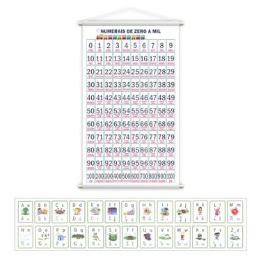 Imagem de Kit Banners Faixa Alfabeto + Numerais Zero a Mil (0 a 1000)