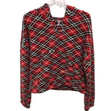 Imagem de Blusa Riu Kiu Xadrez Canguru 9533 Vermelho-Feminino