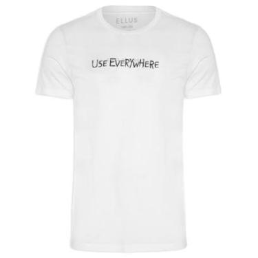 Imagem de Camiseta Ellus Masculina Cotton Fine Use Everywhere Foil Branca-Masculino