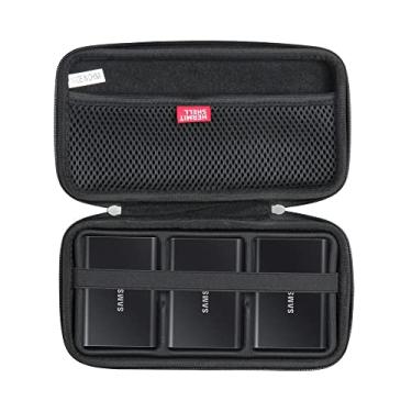 Imagem de Hermitshell Capa rígida de viagem para Samsung T7 / T7 Touch SSD portátil 1TB 2TB 500GB USB 3.2 unidade externa de estado sólido (capa para 3 discos rígidos, preto)