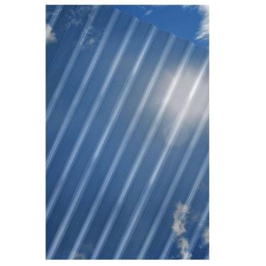 Imagem de Kit com 5 Telhas Policarbonato 244x50cm Onda Baixa Cristal Transparente