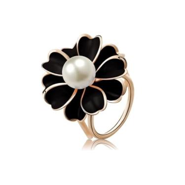 Imagem de Cachecol de seda floral com clipe para mulheres, meninas, delicada, pérola, esmaltado, fivela, suporte, cachecol, anel, fecho, suporte para camiseta solta, acessórios de decoração, joias, presente de