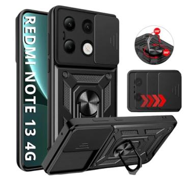 Imagem de Capa Capinha Armor Anti Impacto Ring Luxo Para Redmi Note 13 4G (Tela 6.67) + Anel Giratorio + Proteção De Câmera - Proteção Militar