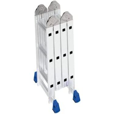 Imagem de Escada multifuncional mor 4x3 alumínio 12 degraus dobrável