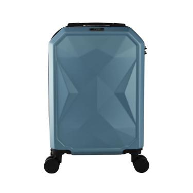 Imagem de Mala de Bordo Pequena para Viagem em Abs Yins Angle 21162 Cadeado Integrado Rodas Giro 360 Azul