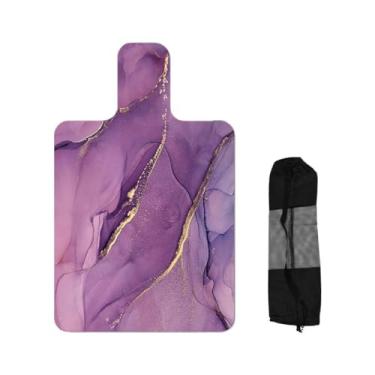 Imagem de Tachiuwa Pilates reformador esteira pilates reformador capa camurça borracha pilates esteira para reformador para treino ginásio equipamentos proteção esteira, roxo