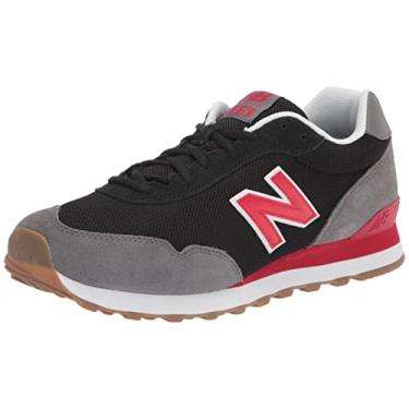 Imagem de New Balance Tênis masculino 515 V3 Classic, Preto/vermelho equipe, 8.5 X-Wide