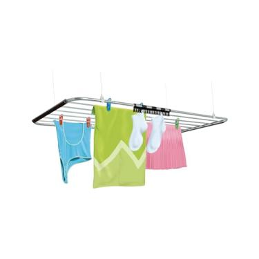 Imagem de Varal de Teto em Alumínio 1m Leve Resistente e Fácil de Instalar - Someway