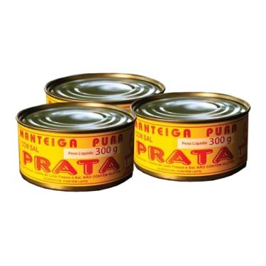Imagem de Manteiga com Sal; 3 Latas de 300g - Laticinios Prata