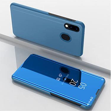 Imagem de Capa Smart Mirror Flip Para Samsung Galaxy A51 A71 A50 A10 A40 S20 S10 S8 S9 Note10 9 8 Plus M31 M51 A30 A21 A81 Capa de Telefone, Azul, Para Samsung M20