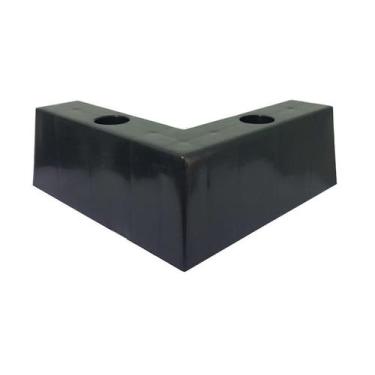 Imagem de Pé Cantoneira Canto Preto Plástico Sofá Puff Poltrona - Jthome, 1